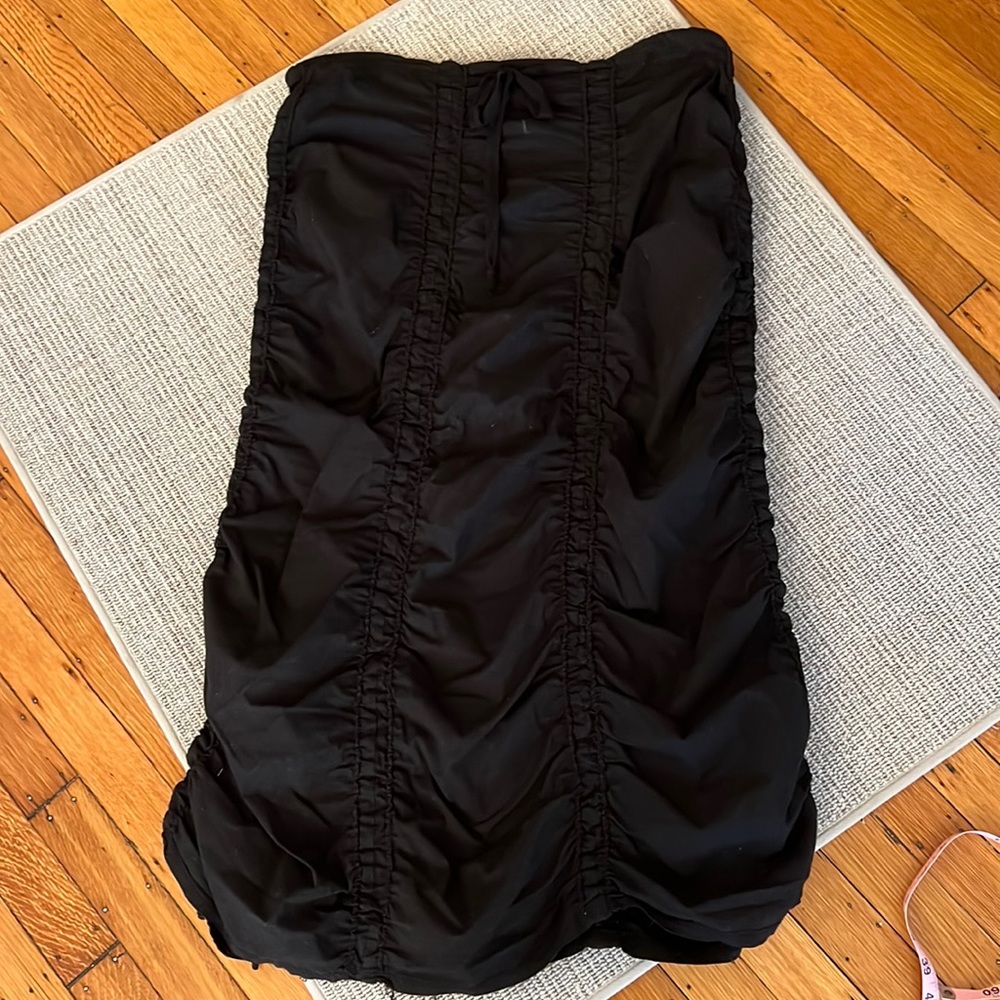 Wearables long ruched skirt draw string waist Sz S